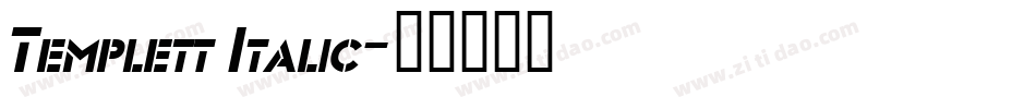 Templett Italic字体转换